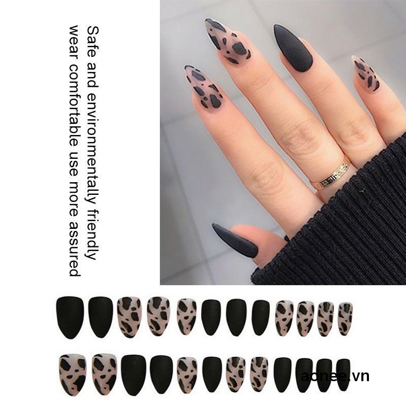 ✨✨Bộ 24 móng tay móng giả kiểu dáng thời trang có thể tái sử dụng