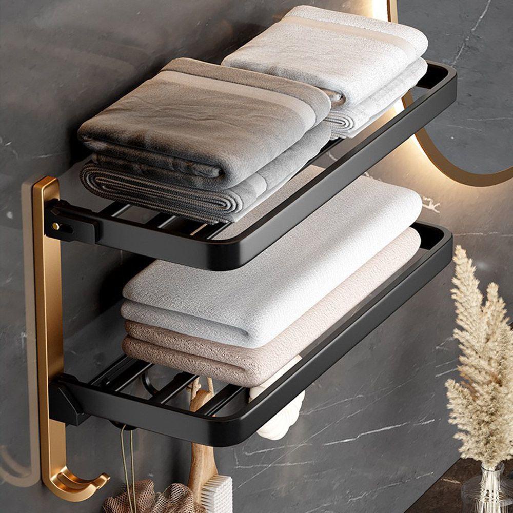 KUNHEV Giá Đỡ Khăn Tắm / Dầu Gội 2 Tầng Mẫu Mới Tiện Lợi Dễ Sử