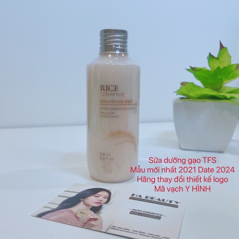 Sữa dưỡng ẩm trắng da chiết xuất từ gạo vitamin B vitamin E The Face Shop Rice Ceramide Moisturizing Emulsion 150ml