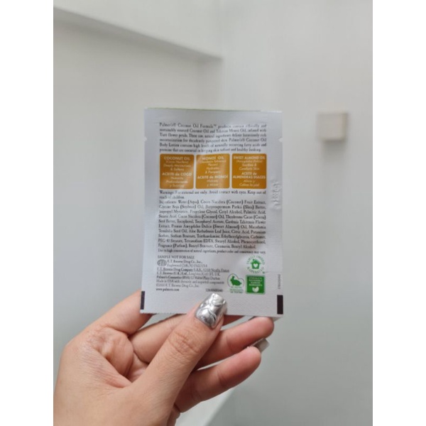 Mẫu thử Sữa dưỡng thể Palmers Coconut Oil Formula Body Lotion 5ml