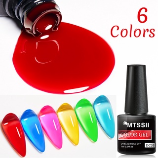  MTSSII Glaze Glass Jelly Gel Nail Polish Varnishs Ngâm Gel Màu Nguyên Chất Nail Art 