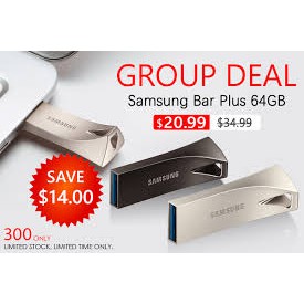 [Mã 159ELSALE hoàn 7% đơn 300K] USB 3.1 Samsung Flash Bar Plus 128GB 200Mb/s ( New 2018)