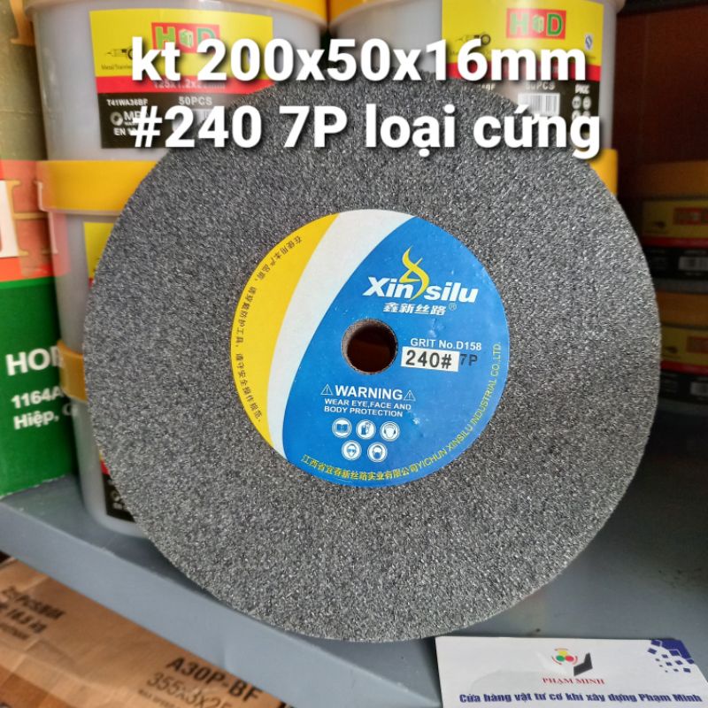 Bánh nỉ xám 200x50x16mm đánh bóng loại cứng