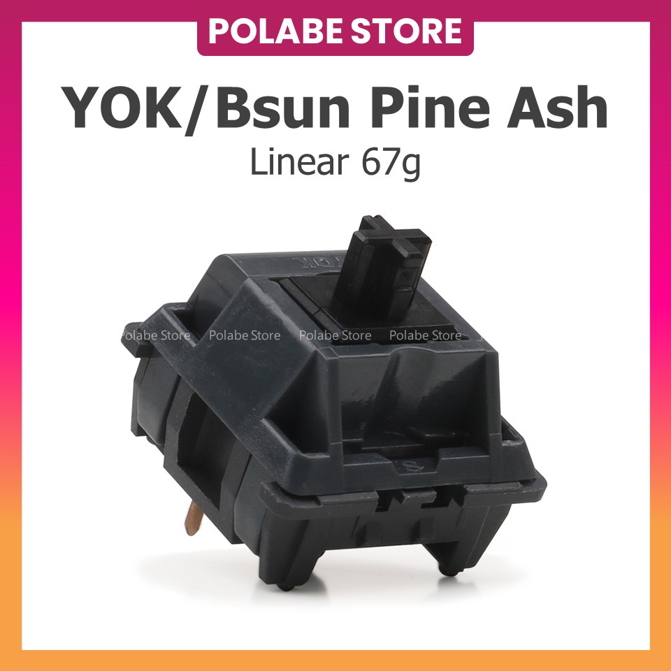 YOK/BSUN linear switch YOK BSUN DRAGONFRUIT, ARCTIC BLUE, AVOCADO, CRYSTAL Công Tắc Bàn Phím Cơ - Polabe Store
