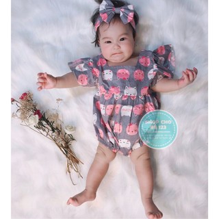 🍭 𝐁𝐎𝐃𝐘 mèo kèm băng đô cho bé (4-12kg)