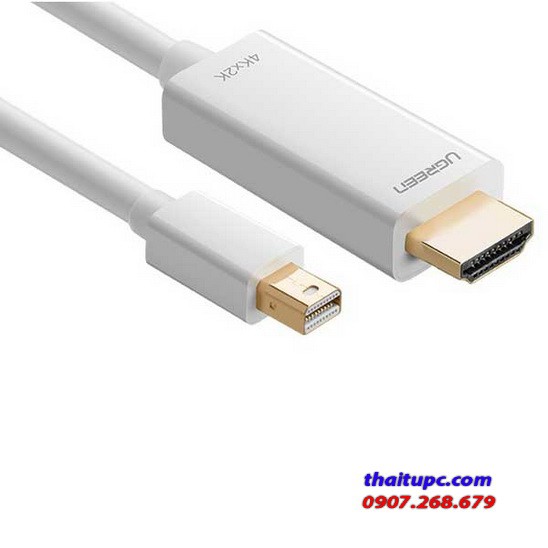 Cáp Mini DisplayPort to HDMI dài 1,5M độ phân giải 4K Ugreen 20849