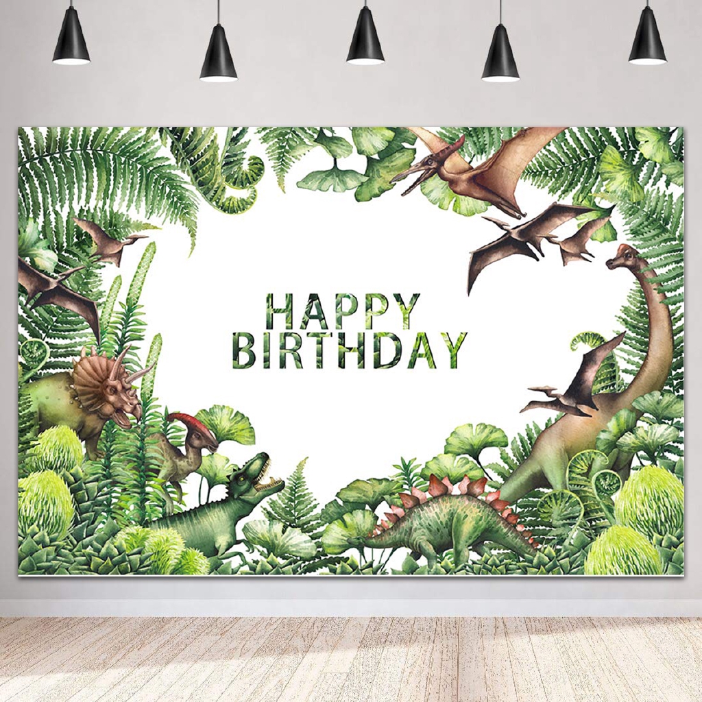 Phông nền chụp ảnh hình khủng long digoo Dinosaur cho tiệc mừng sinh nhật