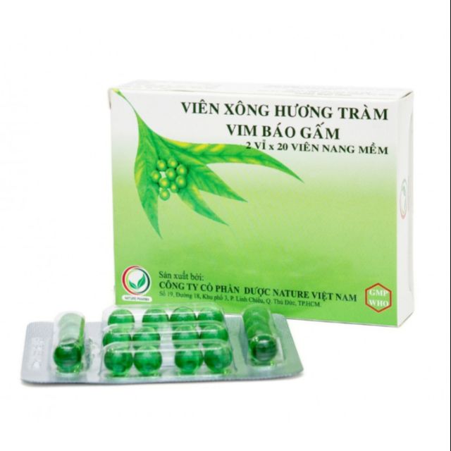 Hộp 40 Viên xông hương tràm vim báo gấm