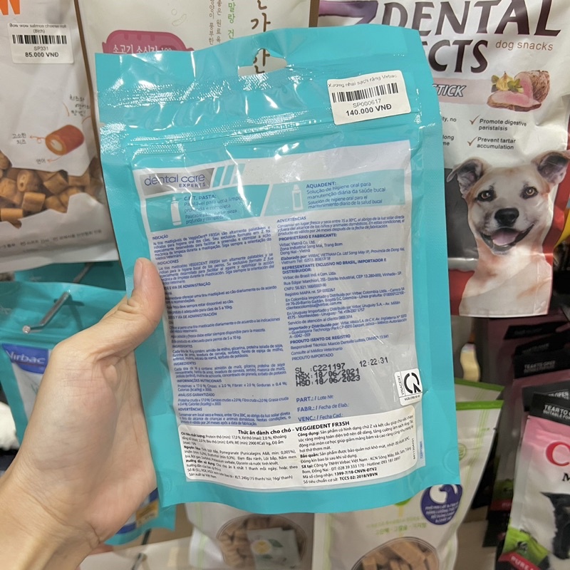 Thanh nhai sạch răng Veggiedert Virbac cho chó