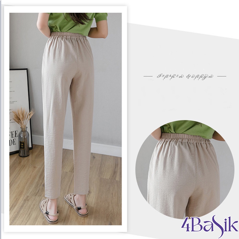 Quần baggy đũi lưng thun giả cúc - QD02