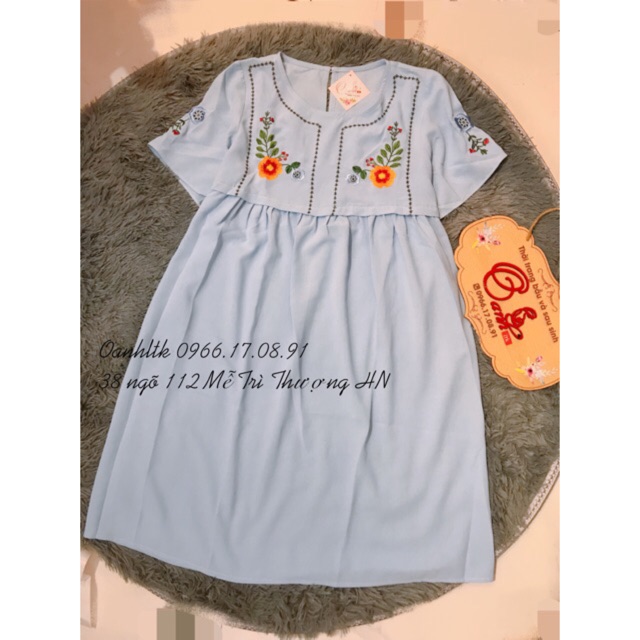 ĐẦM THÊU HOA BABY DOLL SIÊU XINH SIÊU TRẺ- CHẤT SIÊU ĐẸP - [ẢNH THẬT SHOP CHỤP 100%]