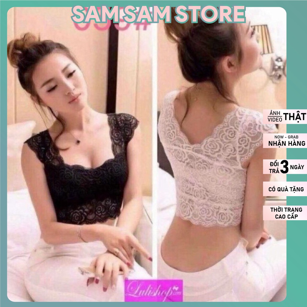 Áo Ren Scoptop Nữ. Áo Lót Bra Ren Thái có mút tháo rời được