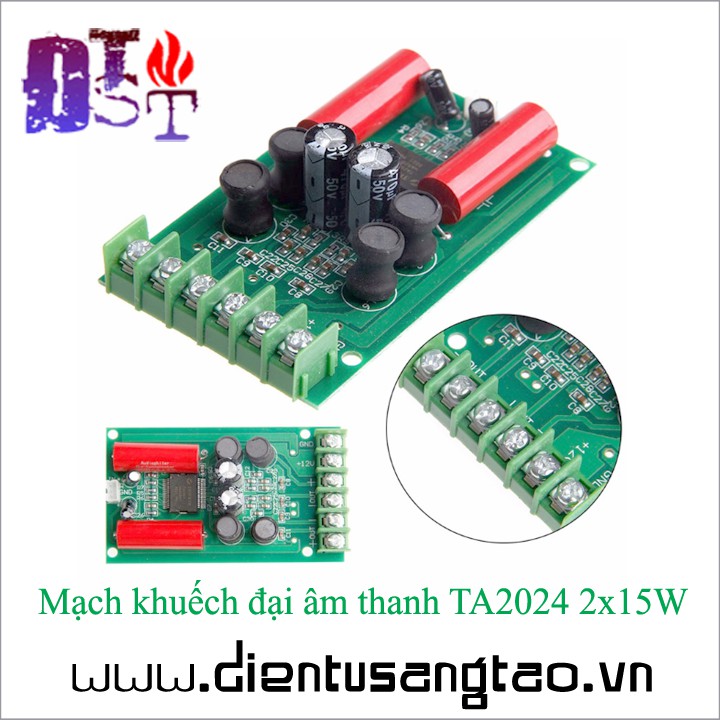 Mạch khuếch đại âm thanh TA2024 2x15W