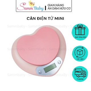 Cân điện tử mini hình trái tim đa năng kèm hộp sammbaby