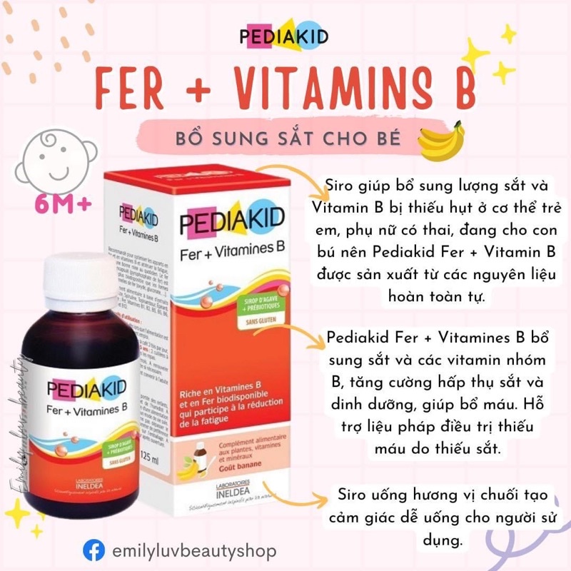 Siro PEDIAKID giúp bé ăn ngon, tăng đề kháng 125ml