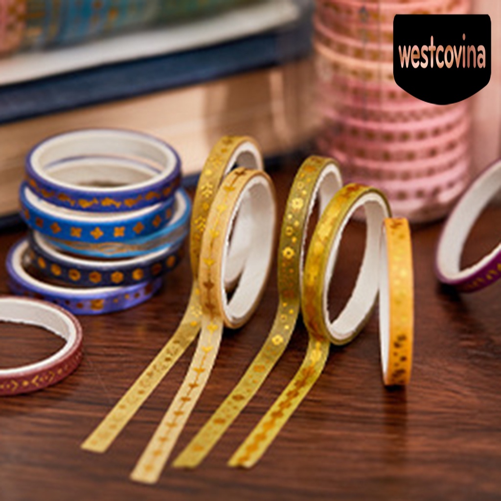 Phương Tây✎Set 20 Cuộn Băng Dính Washi Trong Suốt In Họa Tiết Cổ Điển Dùng Làm Đồ Thủ Công DIY