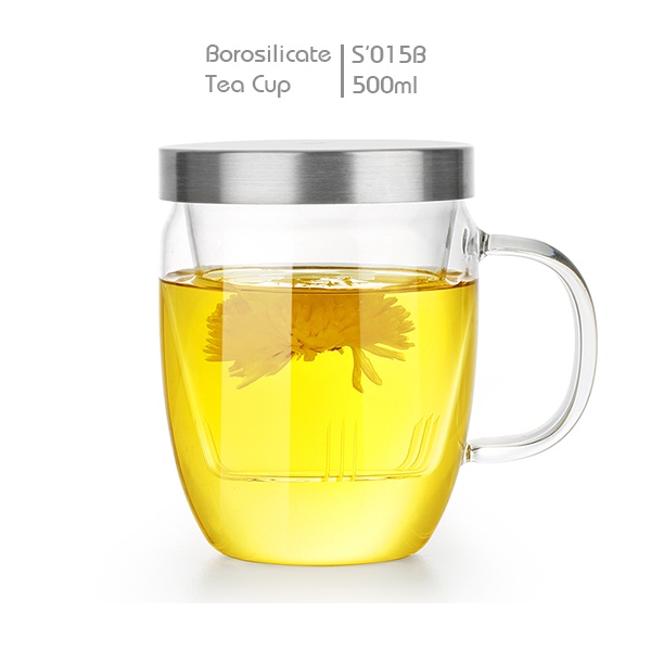 Ly lọc trà thủy tinh 500ml S015B - Shop Samahome