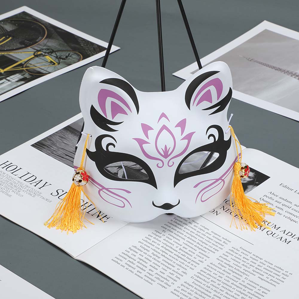 Mặt Nạ Hóa Trang Mèo Bằng Nhựa Phong Cách Nhật Bản