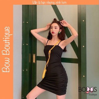 Váy Đầm Body 2 Dây Dúm Eo [DBB]