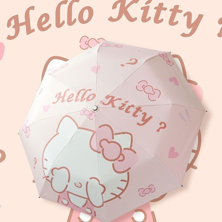 Dù Gấp Tự Động Hình Hello Kitty Dễ Thương