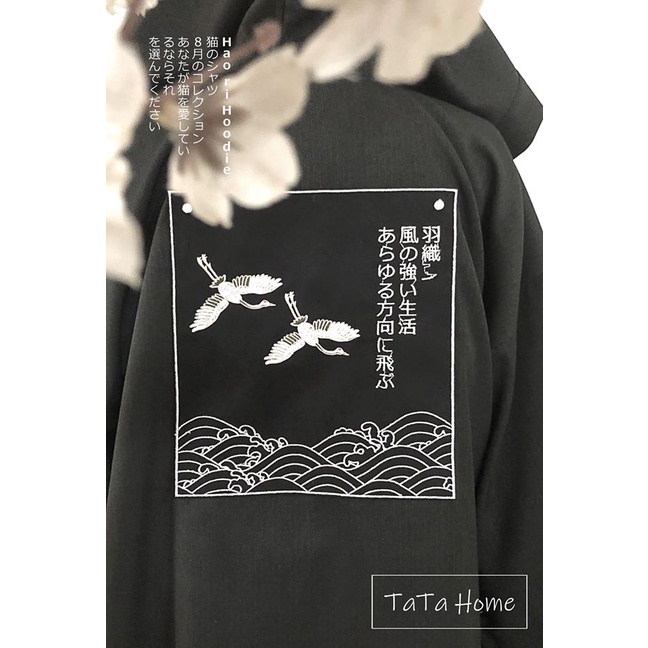 Áo Khoác Thêu Hạc - Haori TanchoKanna Hoodie