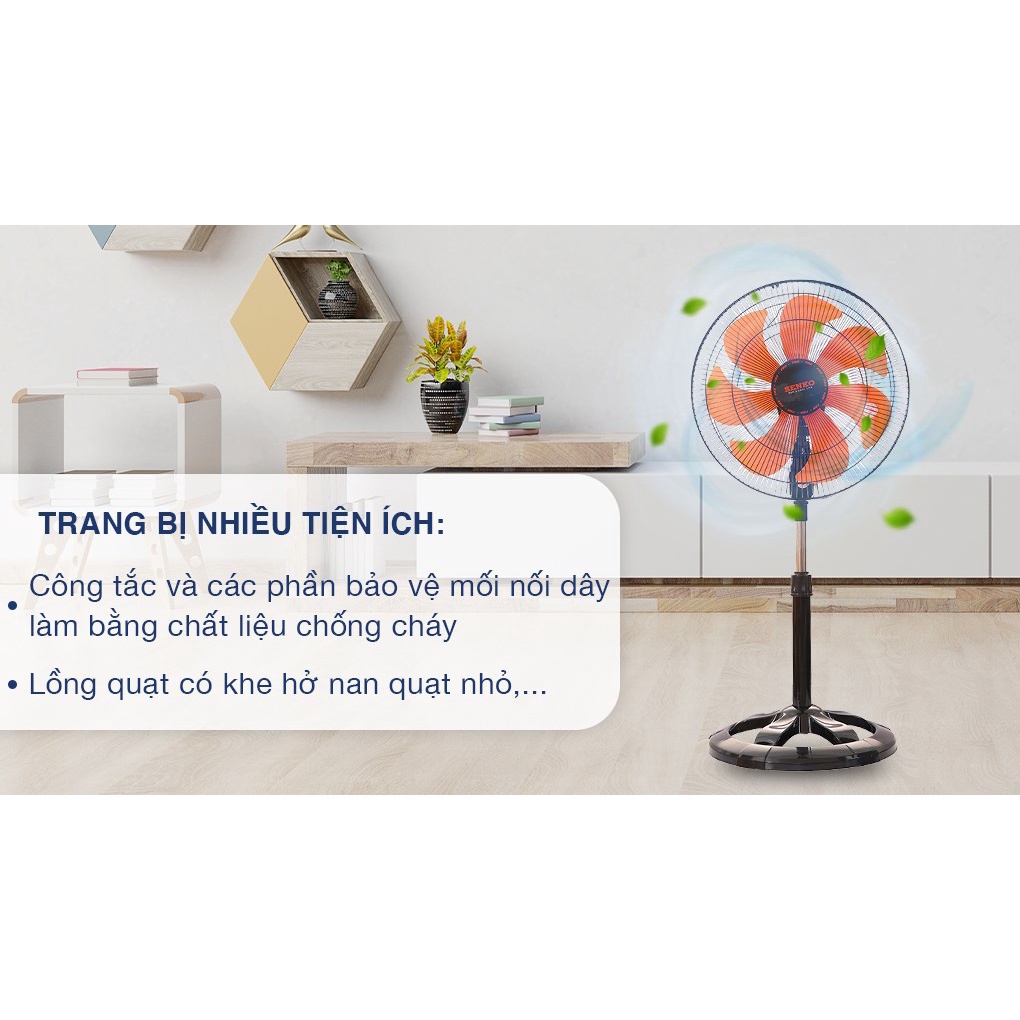 Quạt Lỡ SENKO LTS1636 Chính Hãng - Quạt Điện Cây Đứng Lỡ 3 Mức Tốc Độ Gió, Công Suất 65W, Làm Mát Nhanh Chóng - BH 1 Năm