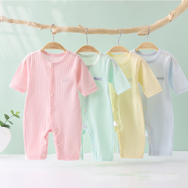 Body dài tay cho bé trai, bé gái, bodysuit liền thân 100% cotton, hàng xuất Hàn, phù hợp mùa hè thu _ BD39