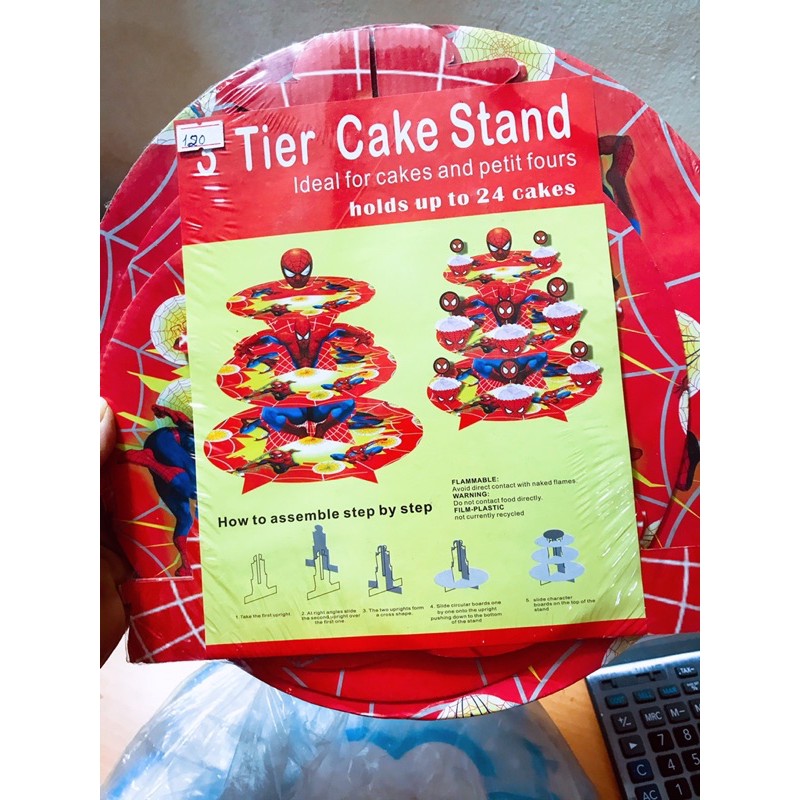 KỆ BÁNH SINH NHẬT 3 tầng bìa cứng