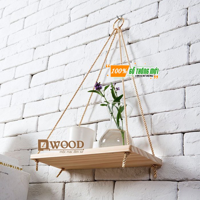 Tấm Gỗ Thông Dwood Khoan 4 Góc Làm Kệ Treo Tường