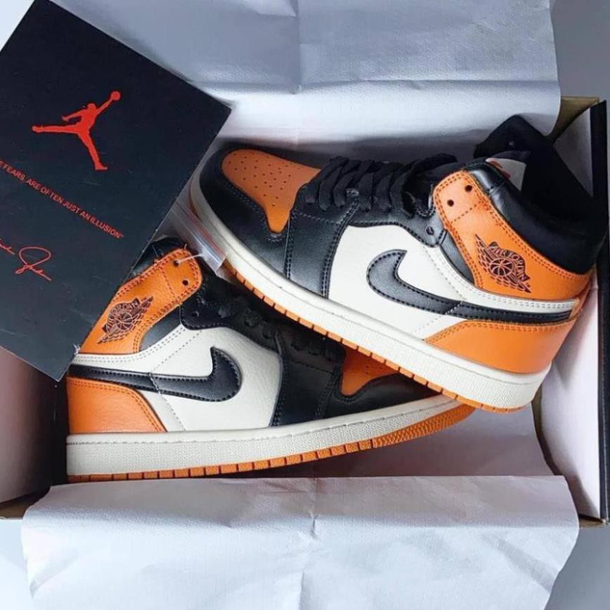 Giày NlKE Đen cam cao cổ chuẩn 1:1 - Full bill/box cực chất | BigBuy360 - bigbuy360.vn