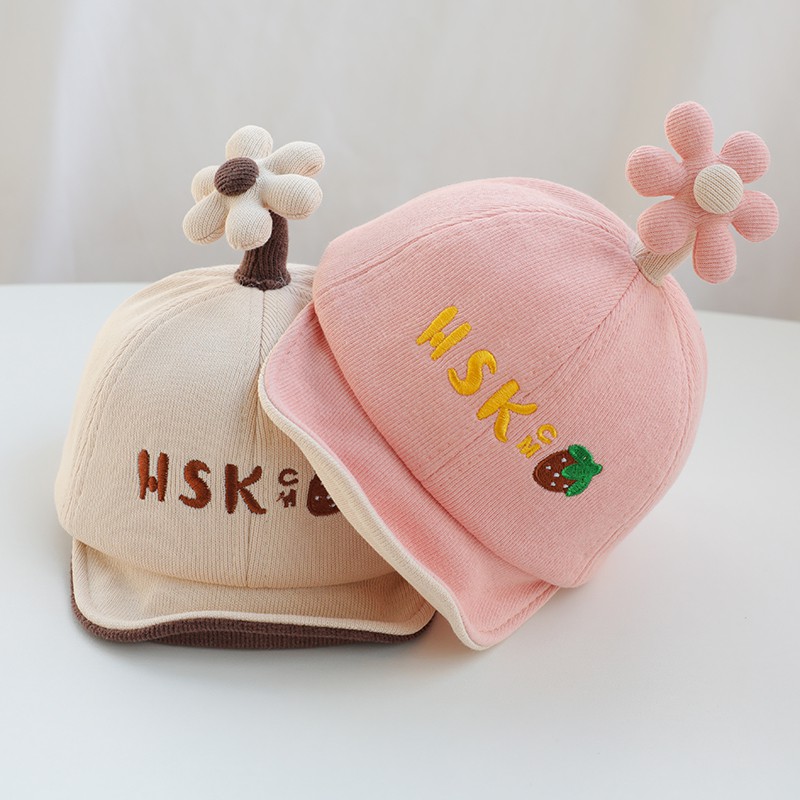 Mũ Lưỡi Trai Họa Tiết Chữ Thêu Đáng Yêu Cho Trẻ Em