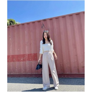 quần lụa tây xám