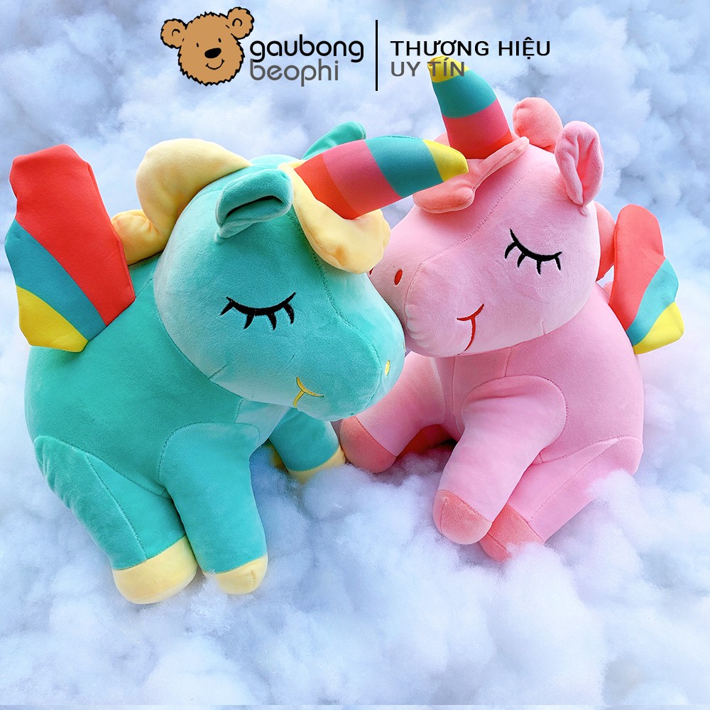 Gối Mền Ngựa Unicorn Ngồi Cao Cấp Gấu Bông Béo Phì