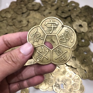 [Giá Sỉ]Đồng Xu Hoa Mai 5 Cánh Phong Thuỷ Tài Lộc May Mắn Bỏ Bóp Ví, Tủ Thờ, Két Sắt Ý Nghĩa