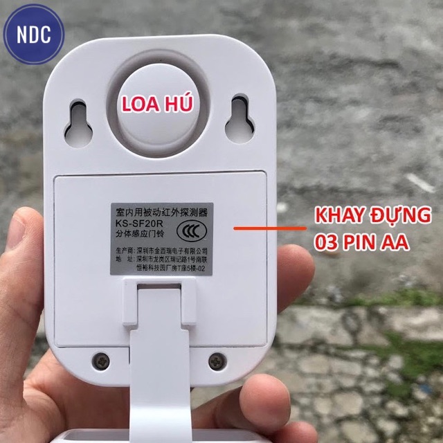 Chuông Báo Khách, Báo Động Hồng Ngoại Không Dây Cao Cấp CACAZI KS-SF20R