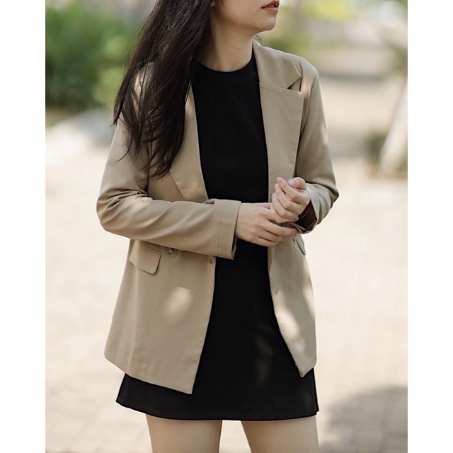 Áo khoác blazer mẫu mới vải cao cấp đứng form 2 lớp vest suit nữ RUCHAN