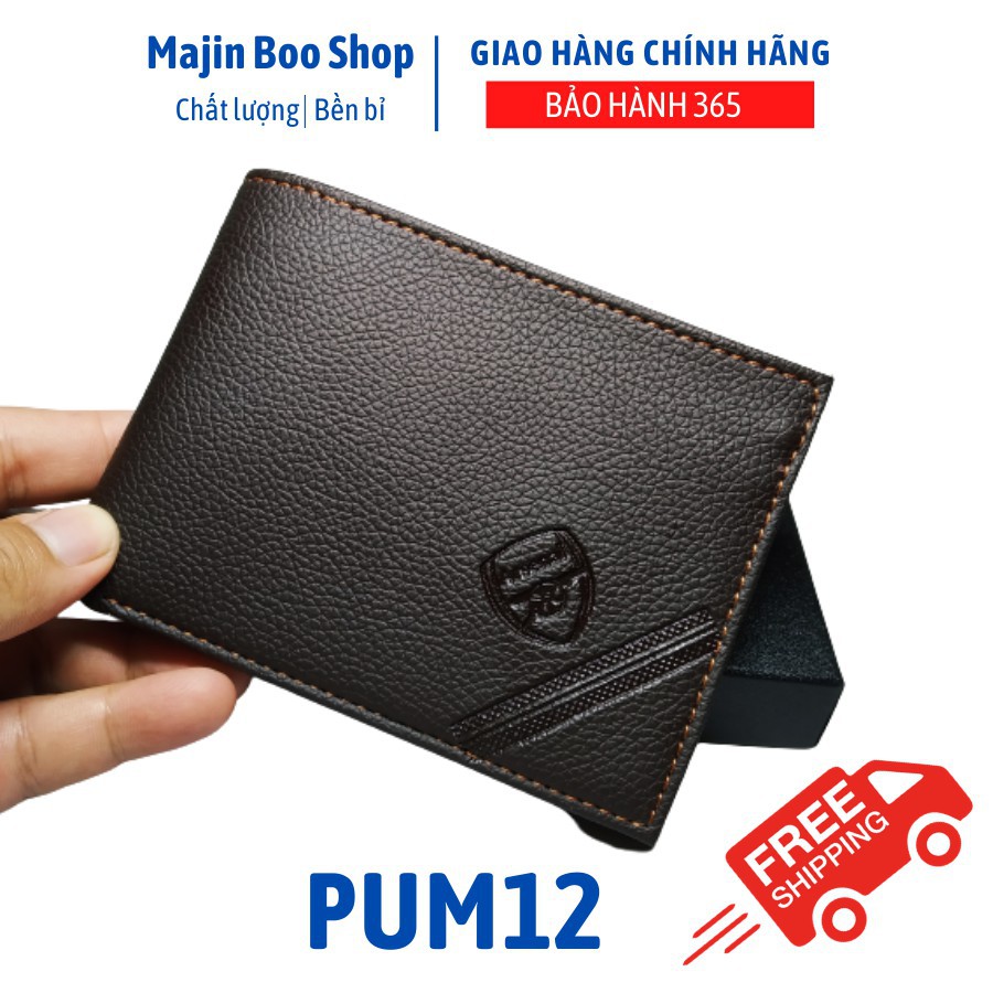 Ví nam dáng ngang, da PU, thời trang nhỏ gọn, độ bền cao, có video tự quay - Majin Boo Shop ⚡ * *