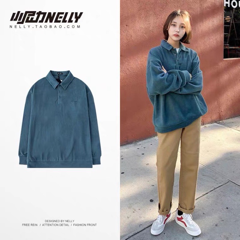 [SẴN] Áo polo dài tay NELLY [BF 5894 AX] dáng unisex form rộng 45 | BigBuy360 - bigbuy360.vn