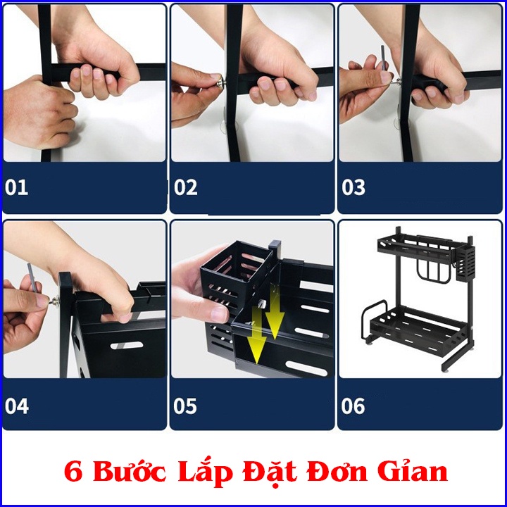 Kệ Đựng Gia Vị Thông Minh Cao Cấp Đầy Đủ Kích Thước 2 Tầng, 3Tầng