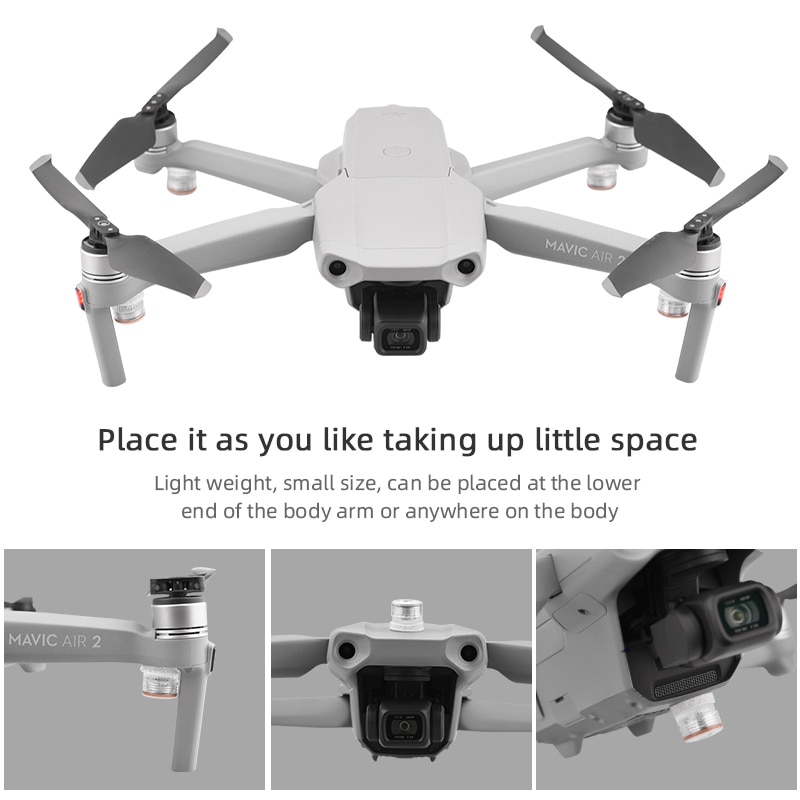 Set 4 Đèn Led Cho Máy Bay Điều Khiển Từ Xa DJI Mavic Air 2 mini 2 mini SE Pro Spark Mavic 2 Pro Zoom Phantom 3 4