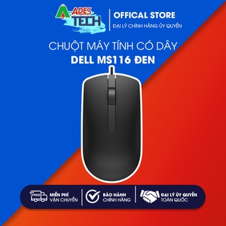 Chuột Dell MS116 Đen - Chuột máy tính có dây - Bảo hành chính hãng