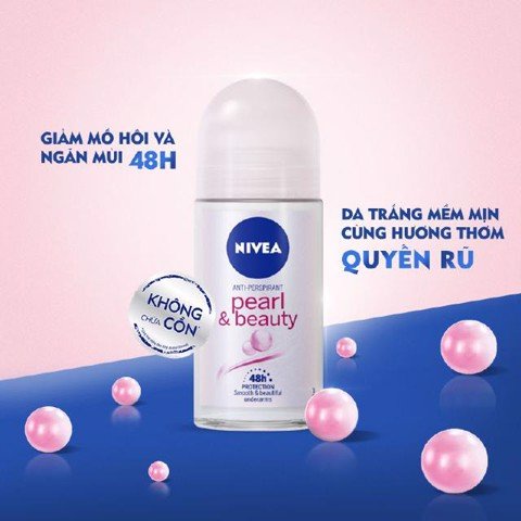 Lăn Ngăn Mùi 48h Nivea Anti-Perspirant Roll On + Sữa Rửa Mặt Ngọc Trai Dưỡng Trắng Da [che tên sản phẩm khi giao hàng] | BigBuy360 - bigbuy360.vn