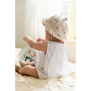 [ẢNH THẬT] Bộ liền bodysuit tai thỏ đáng yêu chất linen thoáng mát cho bé gái