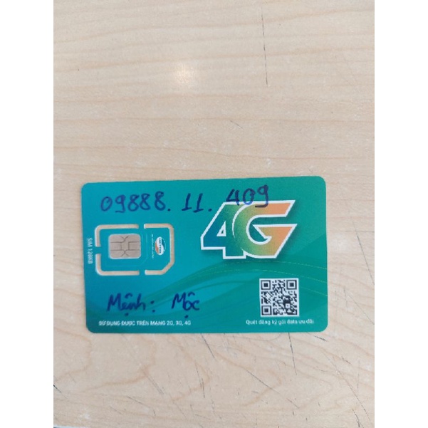 Sim 4G Viettel Số Đẹp Tam Hoa 888.11