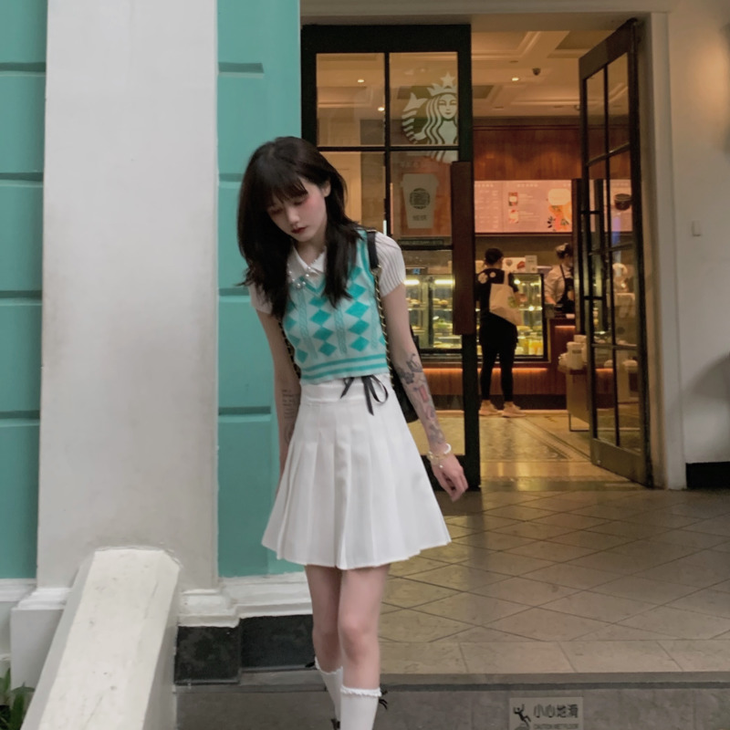 Áo Dệt Kim Sát Nách Màu Xanh Lá Phong Cách Mỹ 172013 | BigBuy360 - bigbuy360.vn