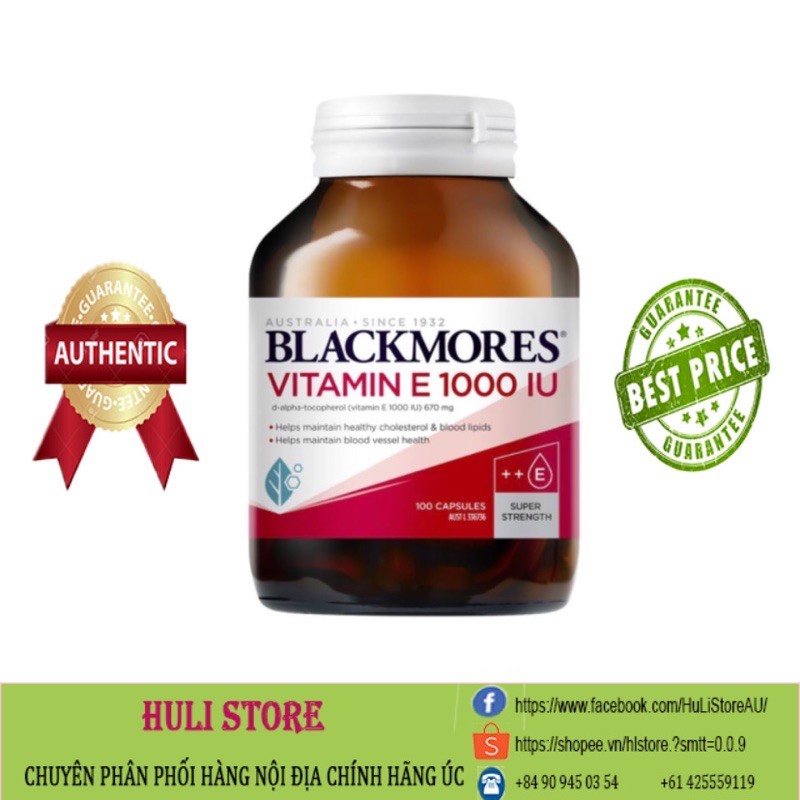 Vitamin E tự nhiên Blackmores Vitamin Natural E 500IU / 1000IU | BigBuy360 - bigbuy360.vn