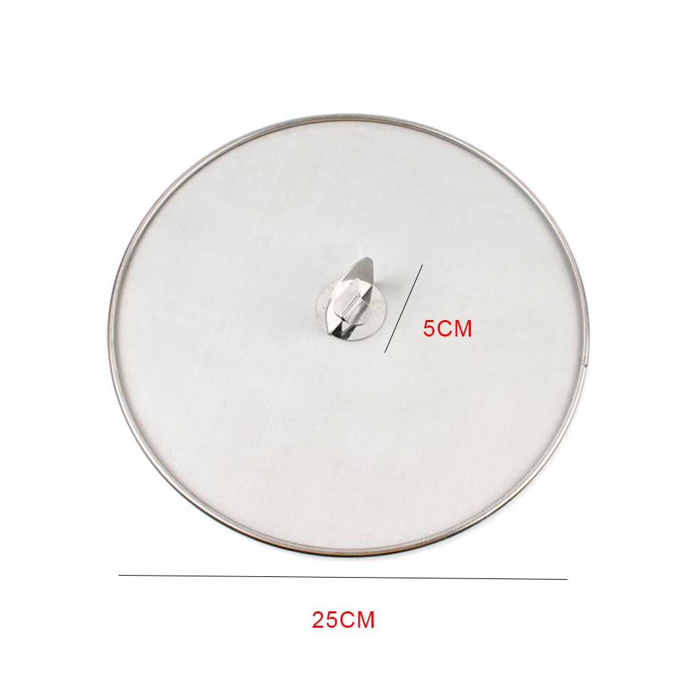 [CHOO] Grease Splatter Screen Pan Cover Stainless Steel Frying Pan Fine Mesh Stops Stove Oil Guard Pot Lid