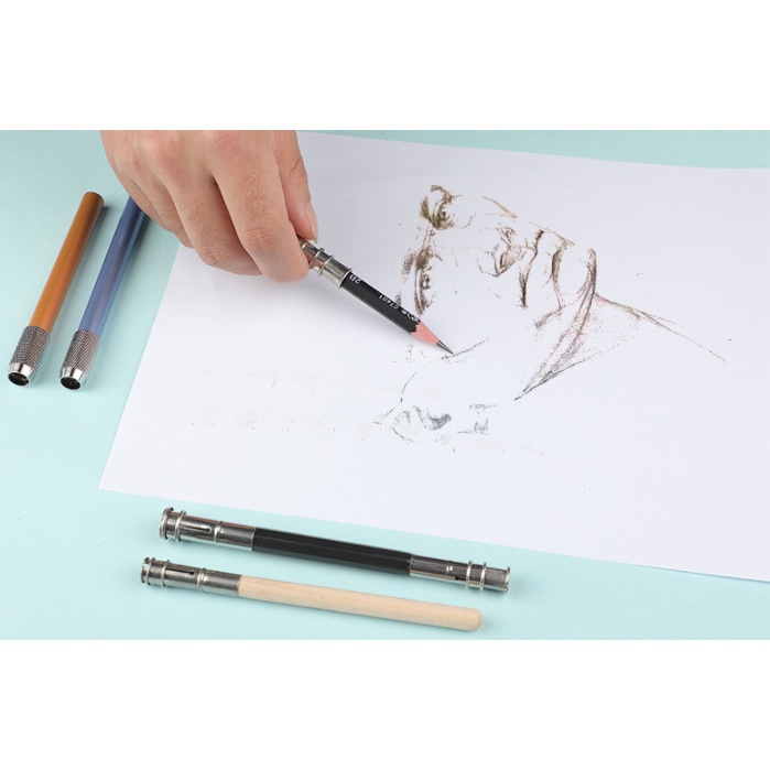 Thanh nối cầm bút chì hai đầu tiện lợi hỗ trợ vẽ tranh