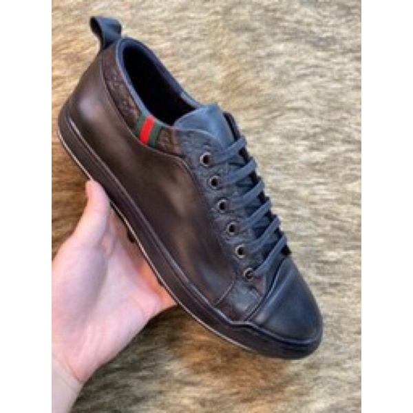 Giày buộc dây nam gc da tấm nguyê miếng bảo hành 12 tháng về da-Tặng ló giày