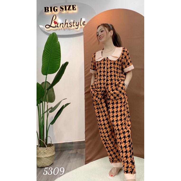 Bộ dài BIG SIZE pijama 2 Bèo CR 5309